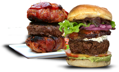 Like Your Burgers Smothered, Stuffed Or Stacked High - Old Detroit Burger Bar (492x299), Png Download