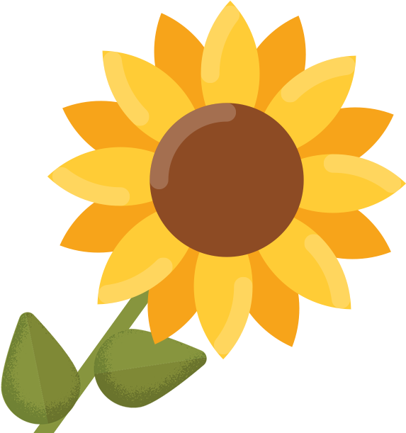 New Sunflower Clipart Black And White Hd Images - Four Seasons Tree Symbols (618x610), Png Download