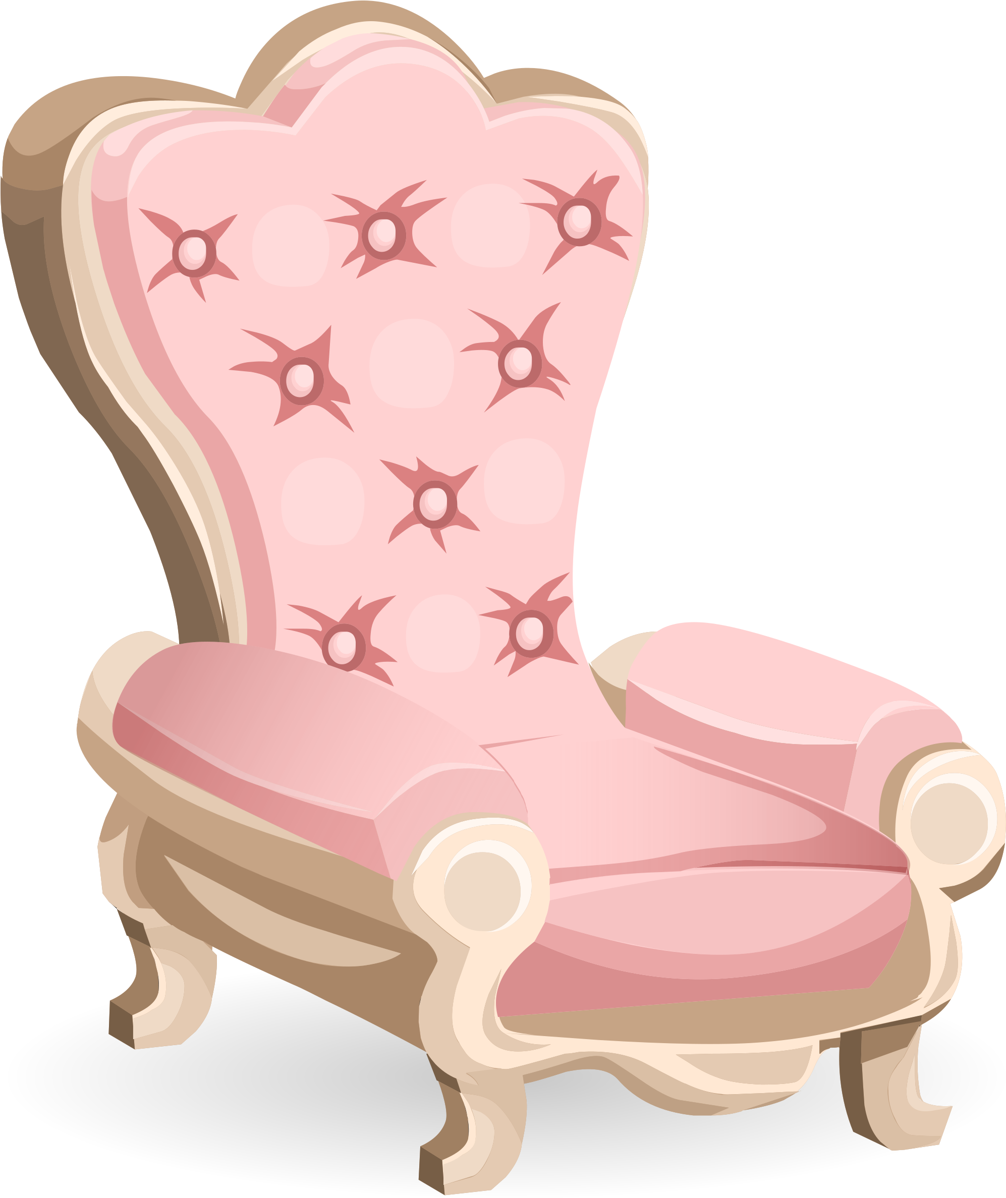 Jpg Library Stock Clipart Pink Chair From Glitch Big - Chair (2187x2400), Png Download