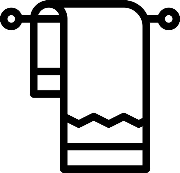 Towels - Towel Rack Icon (600x576), Png Download