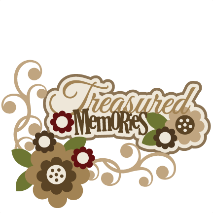 Treasured Memories Svg Scrapbook Title Flower Svg Files - Memories Clip Art (432x432), Png Download