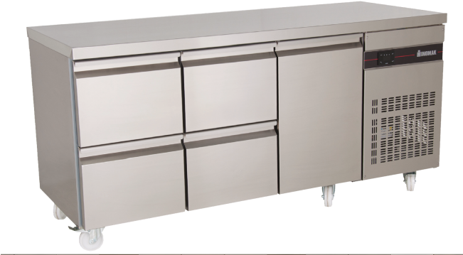 Inomak Pn229 Fridge Counter With Drawers - Inomak Sl999 Triple Door Slim Fridge Counter (650x650), Png Download