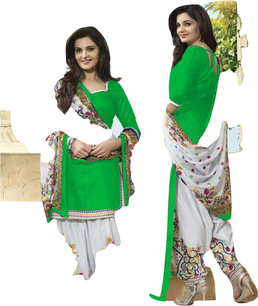 Symmetry Platinum Design With Cotton Casual Salwar - Blue Printed Creap Unstitched Salwar With Dupatta - (953x1130), Png Download