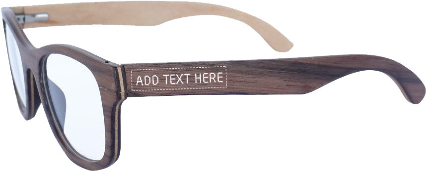 Walnut Square Wooden Spectacle Frames - Sunglasses Wooden Frames (1024x1024), Png Download