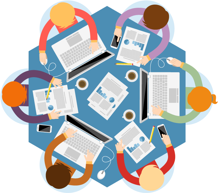 24/7 Live Chat Support Agents Livesquare - Round Table Meeting Png (800x800), Png Download