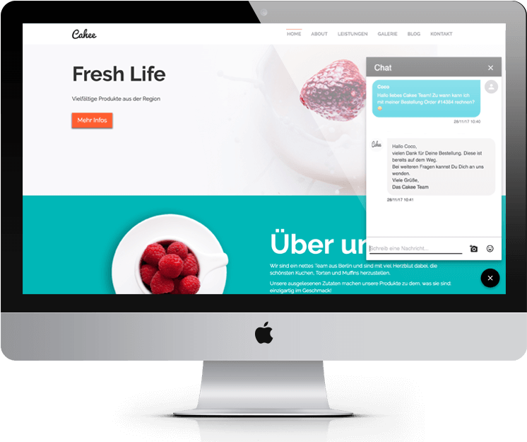 Chat Widget For Live Chat On Your Website - Imac 27 Inch (946x648), Png Download