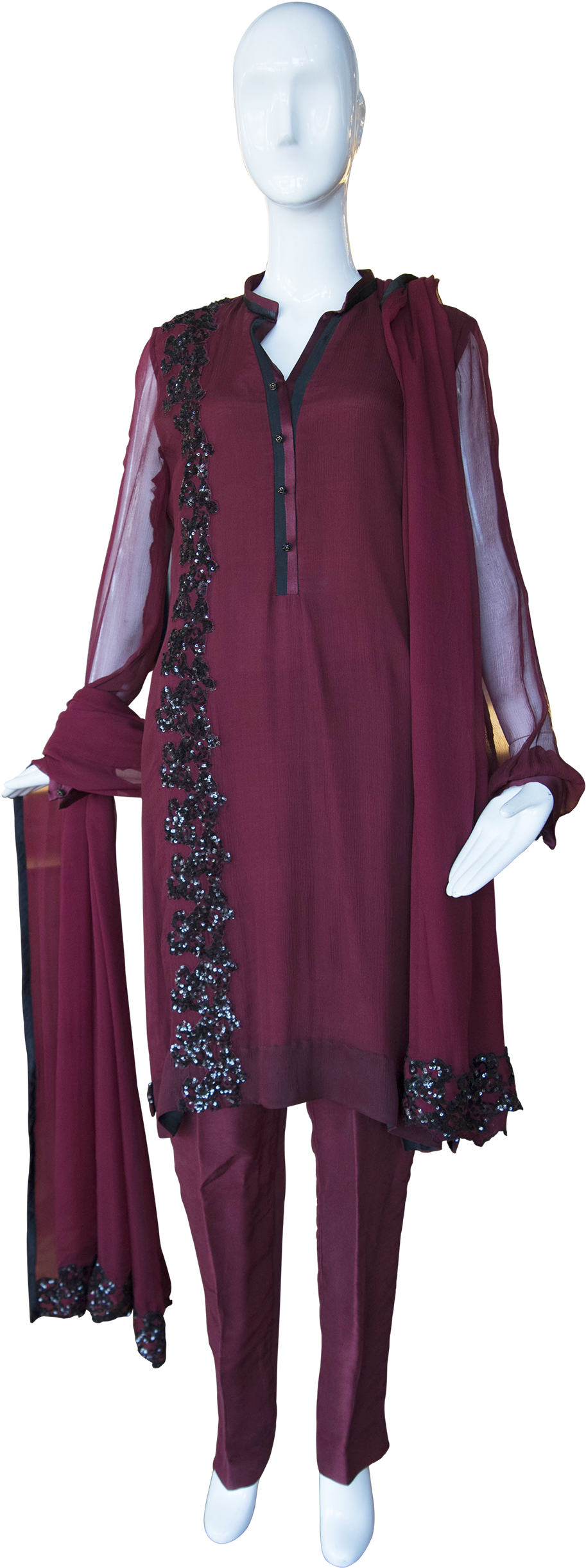Red Salwar Suit - Cape (1969x2480), Png Download