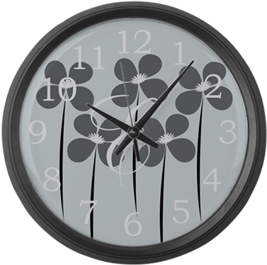 Chic Abstract Floral Monogrammed Large Wall Clock On - Chic Abstract Floral Monogrammed Large Wall Clock (460x460), Png Download