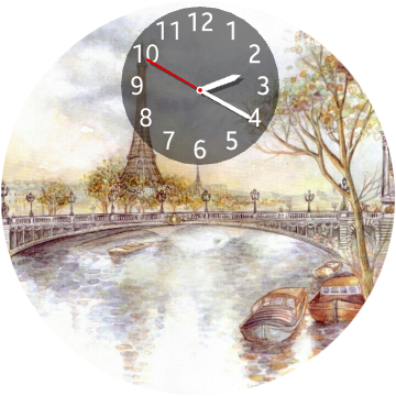 Eiffel Tower Painting Banner (360x360), Png Download