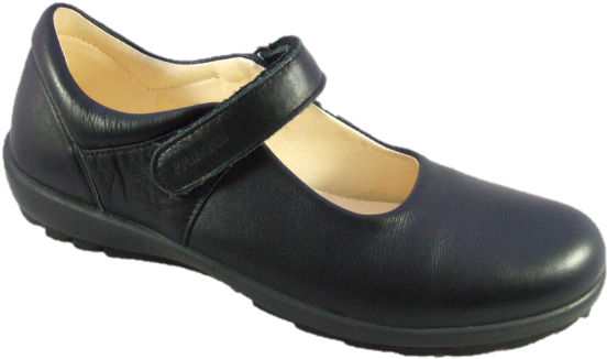 Primigi Olea Black Leather School Shoes - Leather (650x488), Png Download