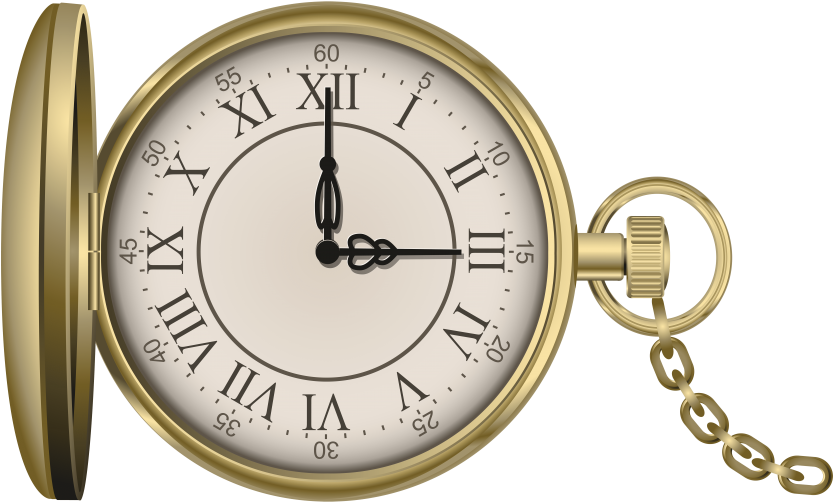 Free Png Gold Pocket Watch Png Images Transparent - Old Pocket Clock Png (850x511), Png Download