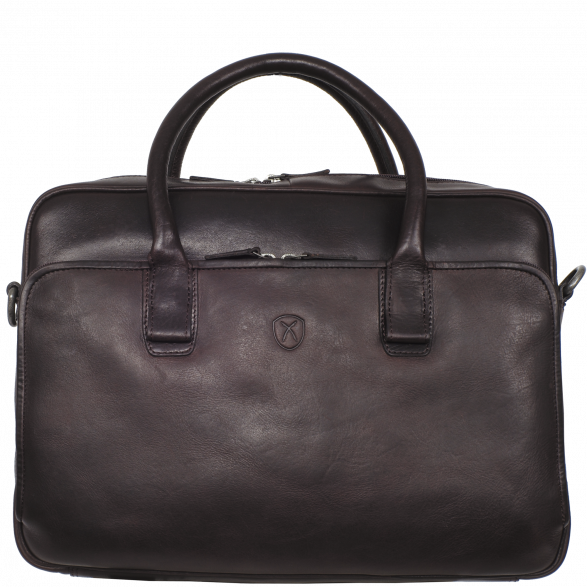 Laptop Bag Business Bag 15 Inch Leather Brown - Tote Bag (587x587), Png Download