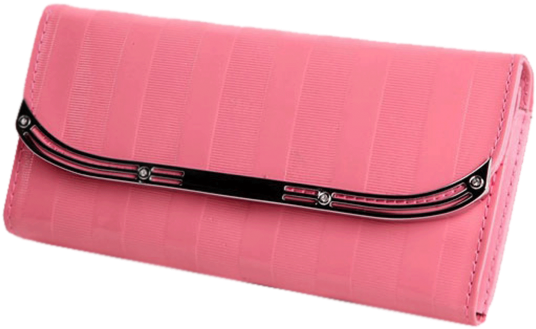 Ladies Purse - Unomatch Women's New Patent Leather Fire Pink Wallets (555x406), Png Download