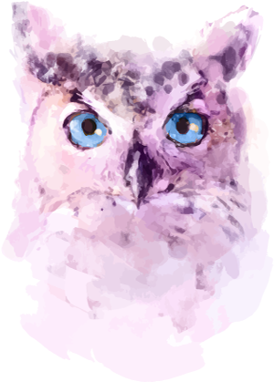 Owlconverted - Buho Acuarela (318x427), Png Download