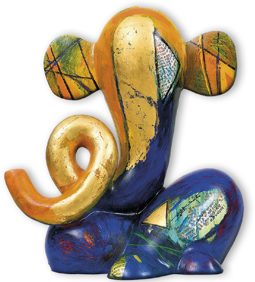 Sujata Bajaj Ganpati Painting (533x580), Png Download