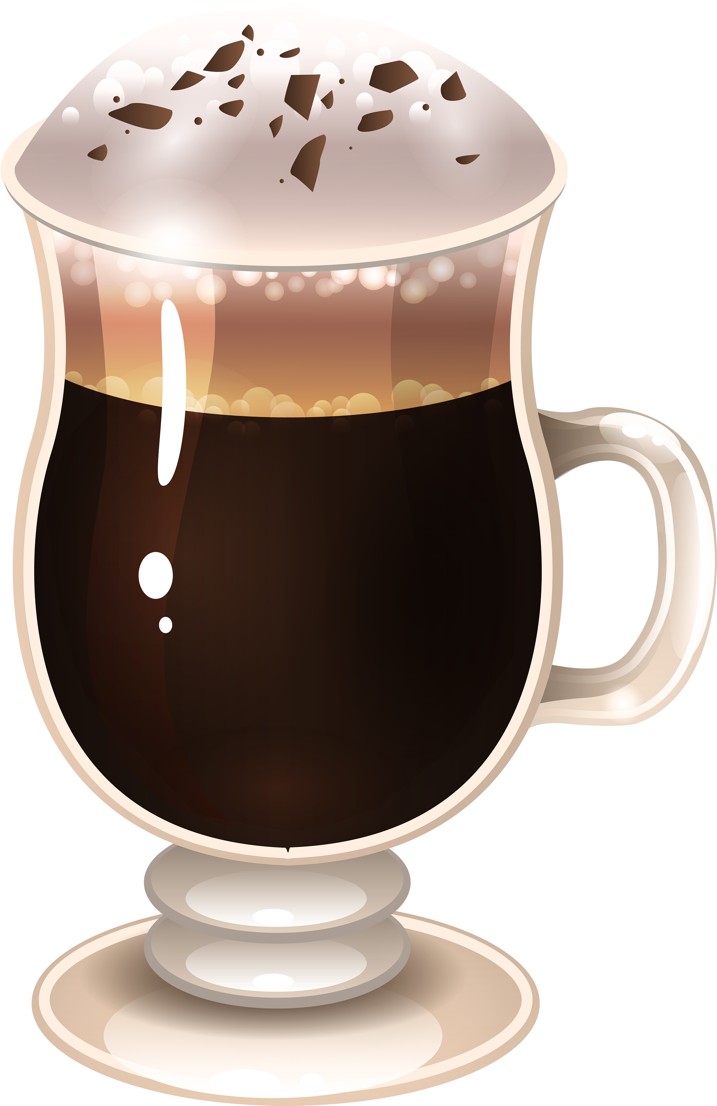 Coffee Latte Png Clipart Image - Latte Clip Art (2500x3804), Png Download