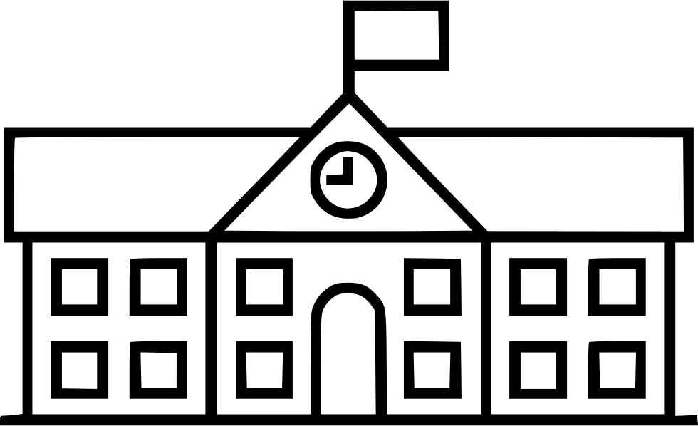 High School Comments - School Icon White Png (980x598), Png Download