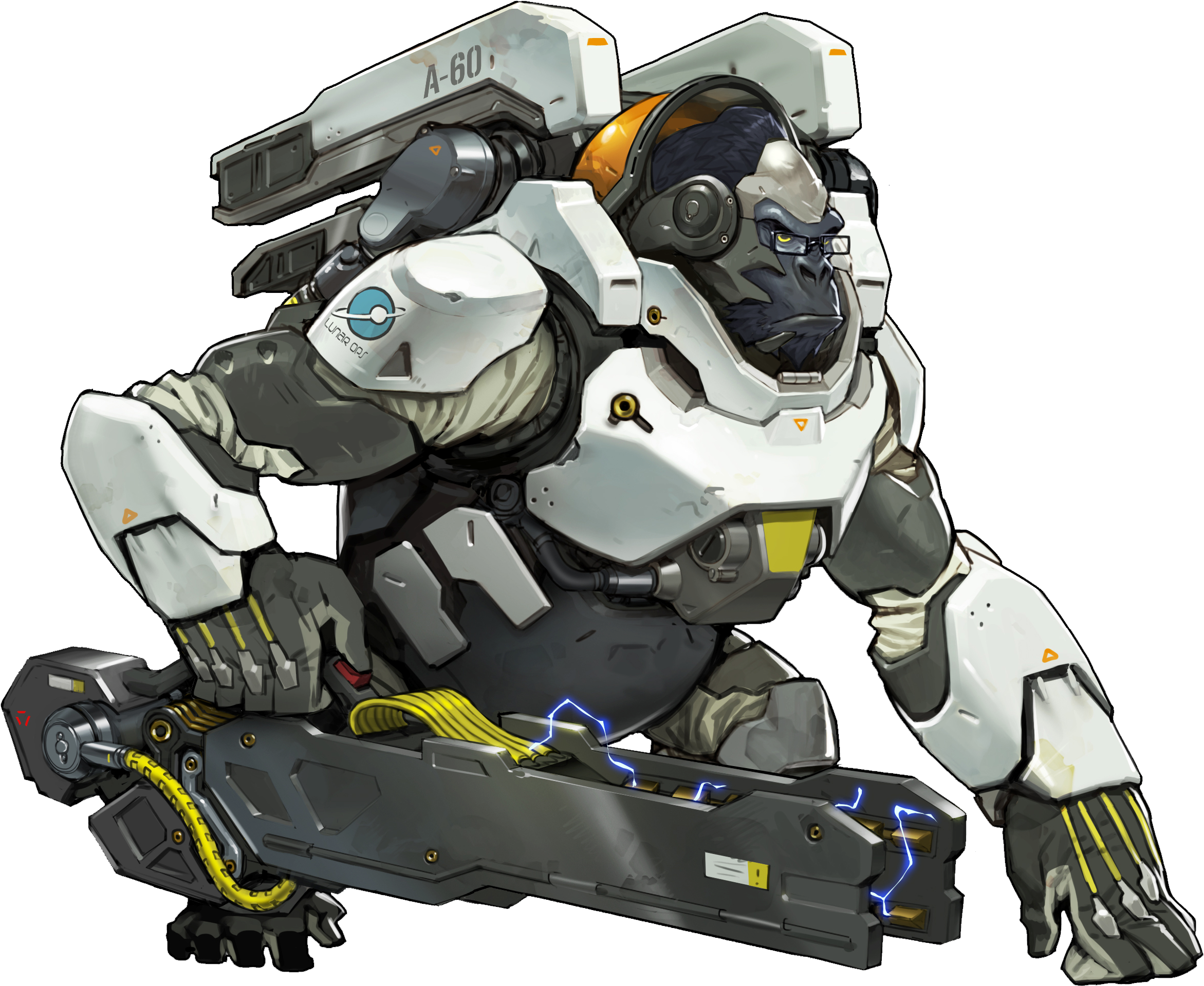 Tank - Overwatch Characters Art (2596x2199), Png Download