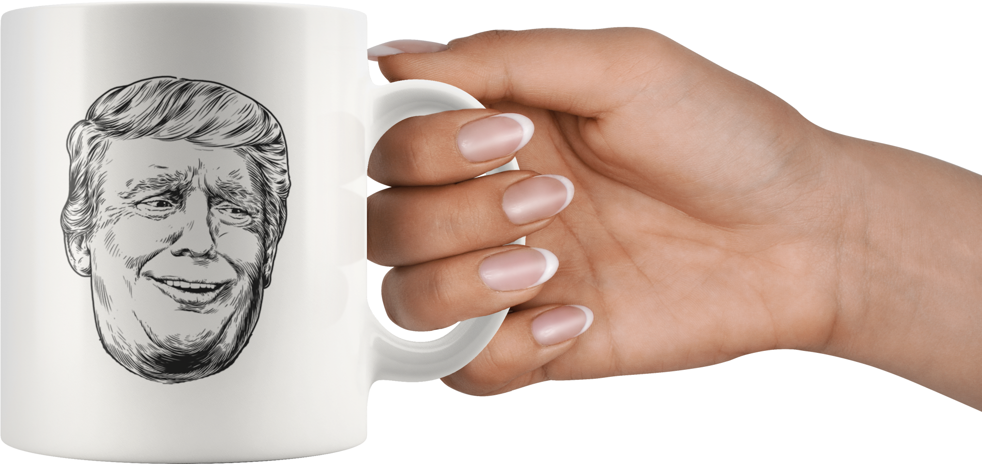 Innocent Trump Sketch Head Mug - Mug (2000x2000), Png Download