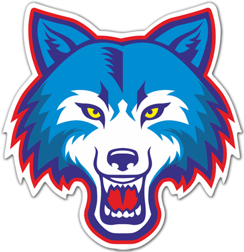 Car & Motorbike Stickers - Wolf Face (484x500), Png Download