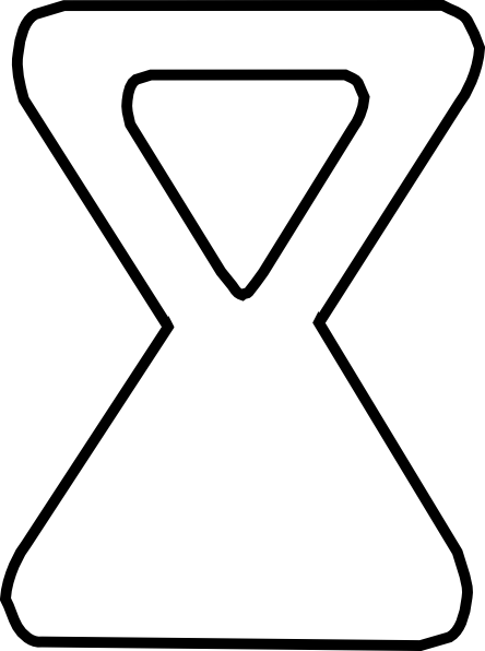 Small - White Hourglass Png (444x596), Png Download