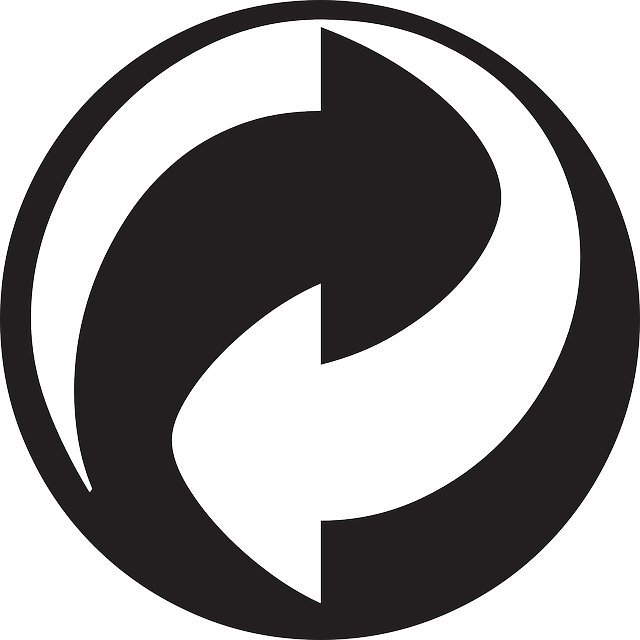 Eco Point, Green, Symbol, Recycle, Recycling, Arrows, - Green Dot Symbol (640x640), Png Download