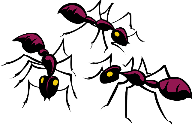 Three, Eyes, Brown, Yellow, Insects, Legs, Glowing - Ants Clipart (640x416), Png Download