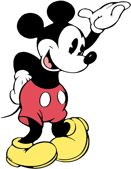Classic Mickey Mouse Clip Art Disney Clip Art Galore - Vintage Mickey Mouse Clipart (428x554), Png Download