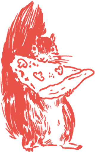 Pizza-squirrel - Portable Network Graphics (558x558), Png Download