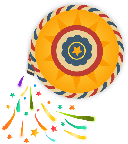 Diwali Fireworks & Decoration Messages Sticker-2 - Diwali Crackers Chakri Png (618x618), Png Download