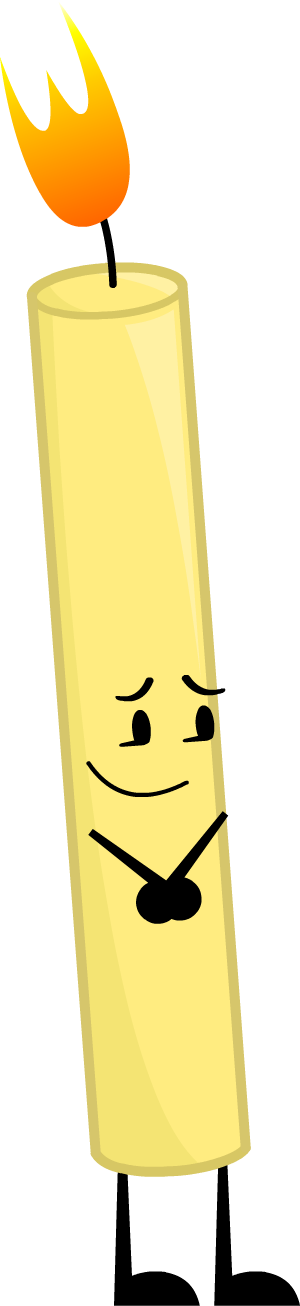 Aw-candle - Smiley (300x1306), Png Download