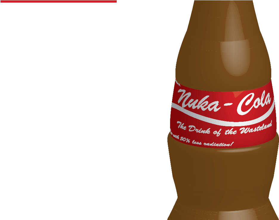 Nuka Cola - Glass Bottle (941x736), Png Download
