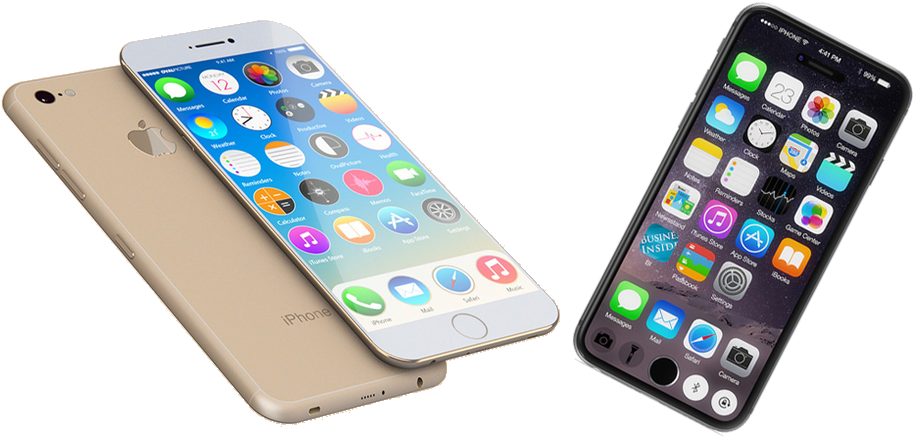 Iphone - Iphone 7 (932x459), Png Download