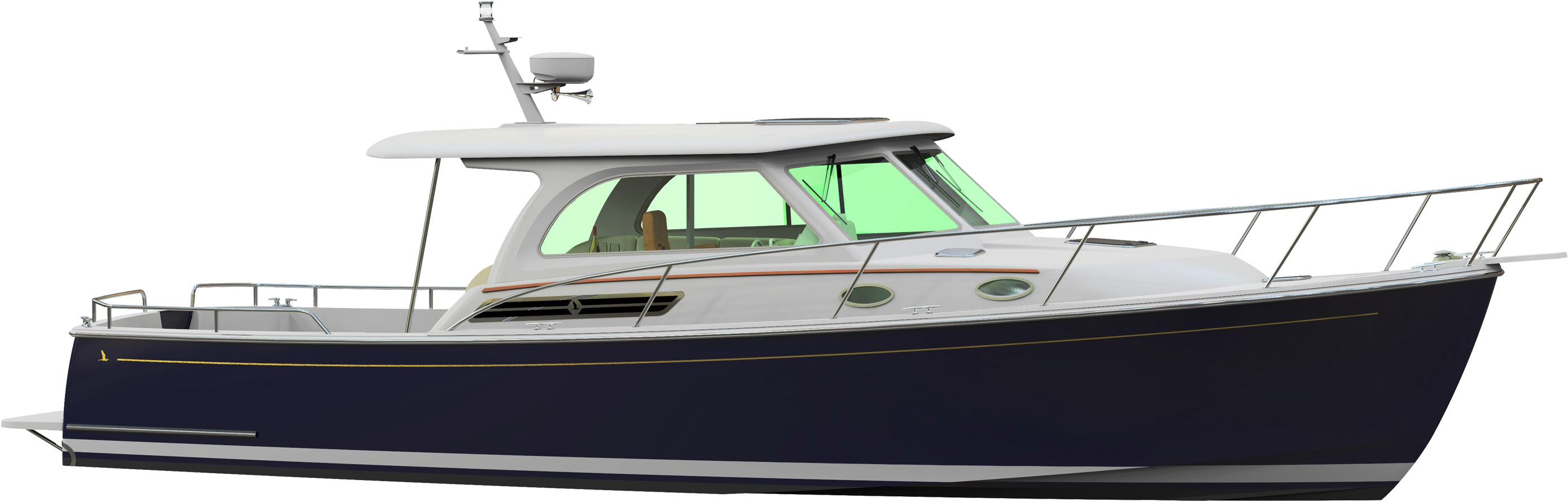 Boat (2856x1000), Png Download