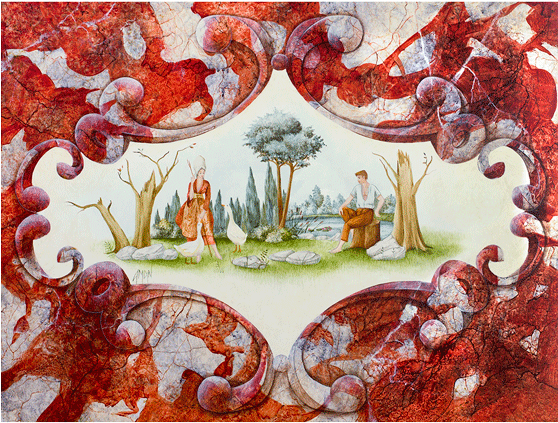 H - Painting (557x557), Png Download