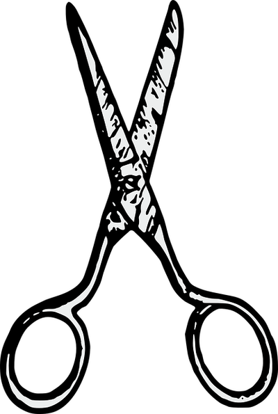 Tags - - Tesoura De Barbeiro Png (400x595), Png Download