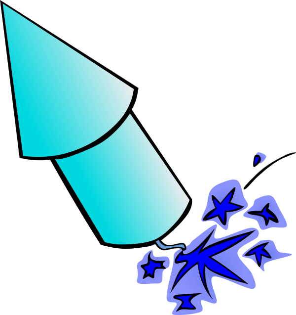 Rocket Firework Clipart - Fireworks Clip Art (600x637), Png Download