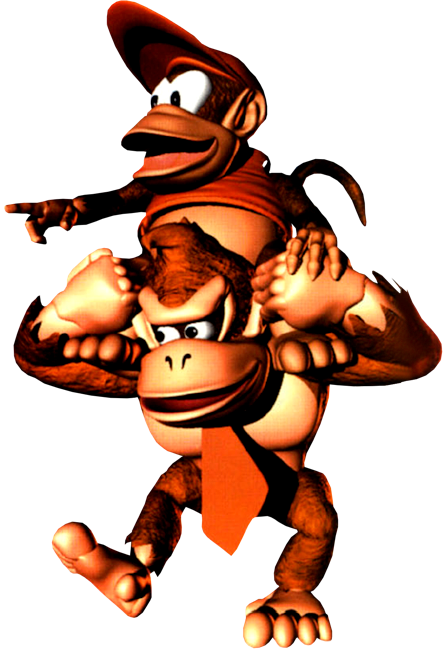 Group Art - Donkey Kong Country Donkey Kong (444x653), Png Download