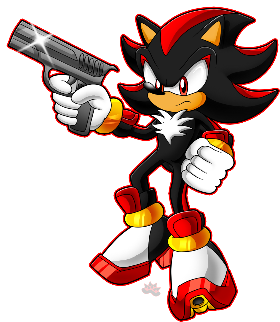 Shadow Is Here By Dry - Shadow The Hedge Gun (970x1100), Png Download