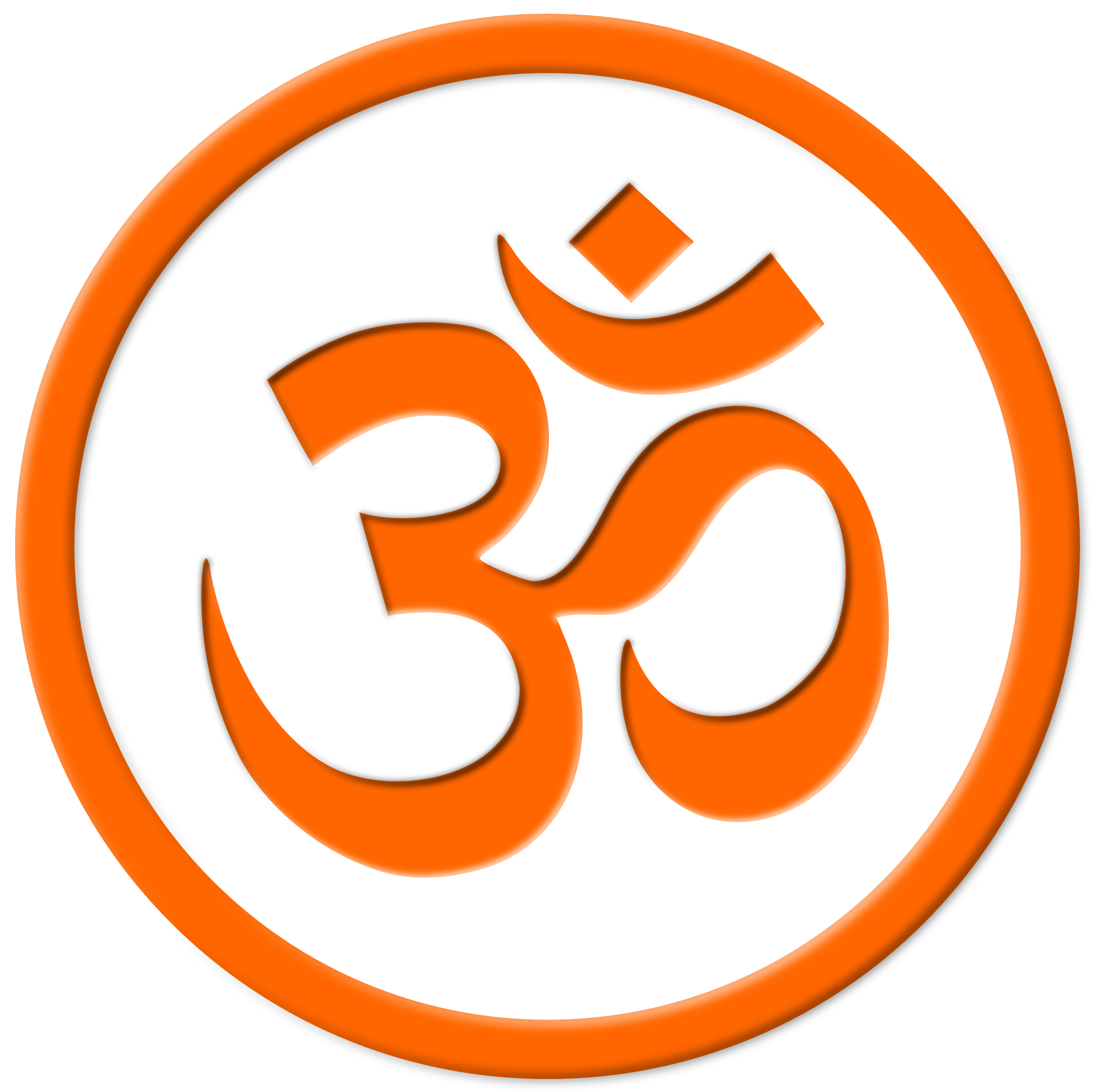 Sri Venkateswara Swamy Temple - Om Symbol In Circle (3333x3333), Png Download