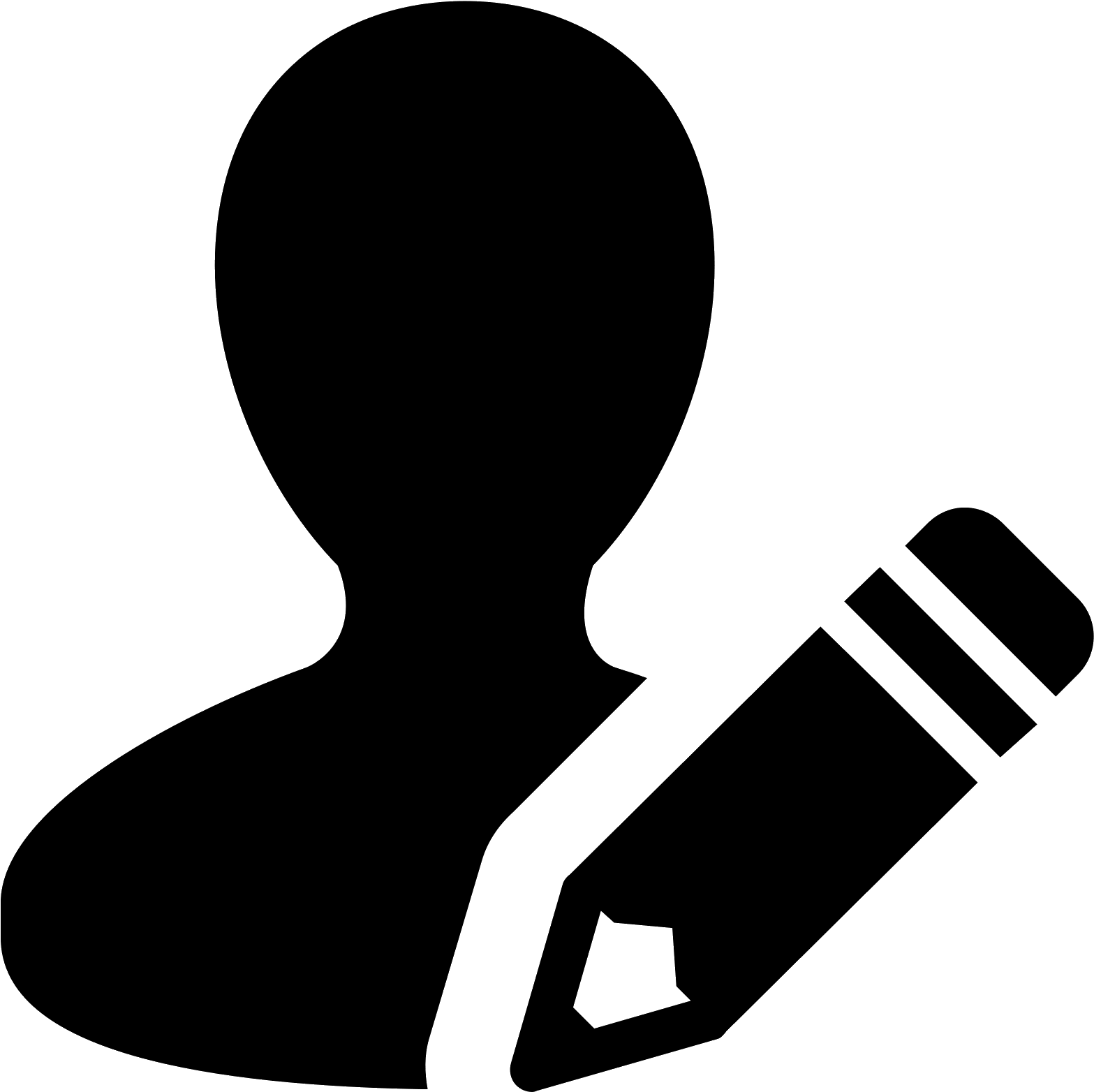 The Icon Is A Human-shape Silhouette That Starts From - User Edit Icon Png (1600x1600), Png Download