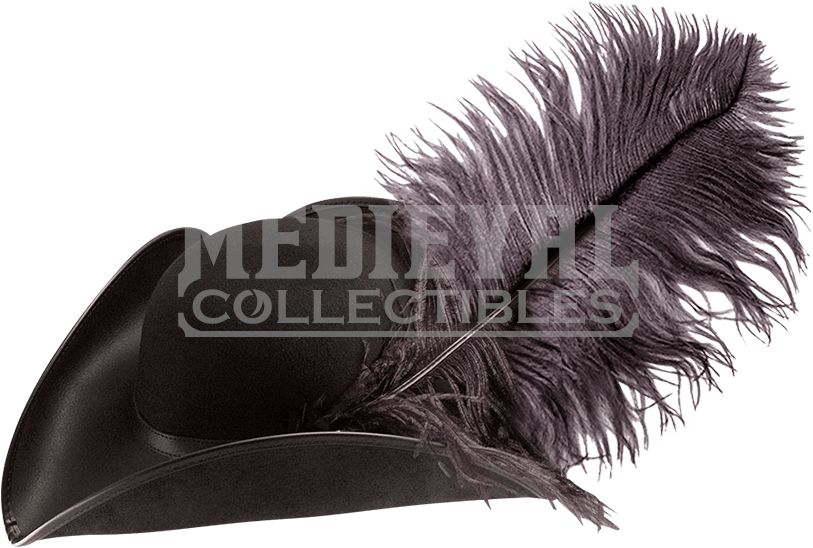 Keeper Pirate Hat - Zucker Feather - Ostrich Feathers-drabs Selected - (816x816), Png Download