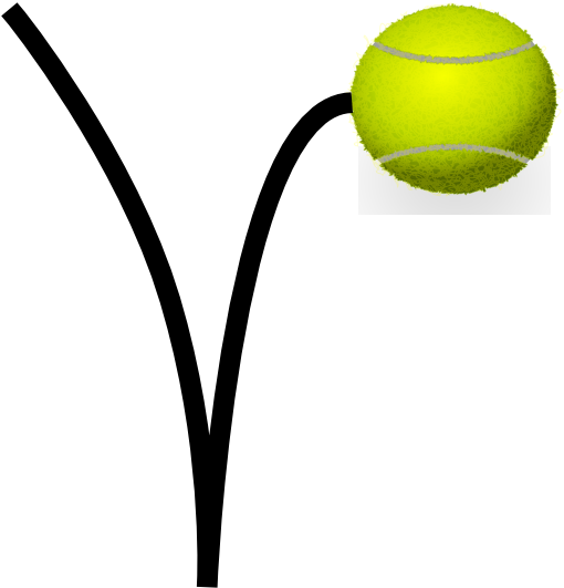 Jpg Free Download Tennis Ball Clip Art At Clker Com - Cartoon Tennis Ball Bouncing (600x541), Png Download