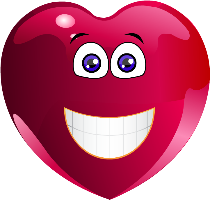 Red Love Heart Clipart - Clip Art Happy Heart (1023x767), Png Download