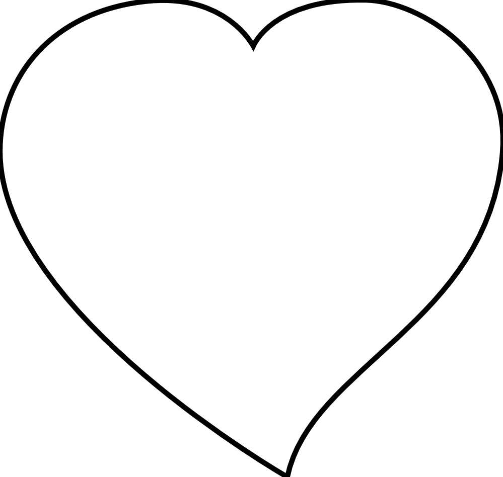 Heart Clipart Black And White White Heart Clipart - Solid White Heart Png (999x948), Png Download