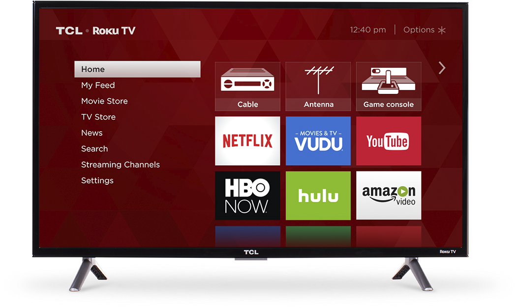 Tcl 40" Hd Roku Tv 1080p (1080x689), Png Download