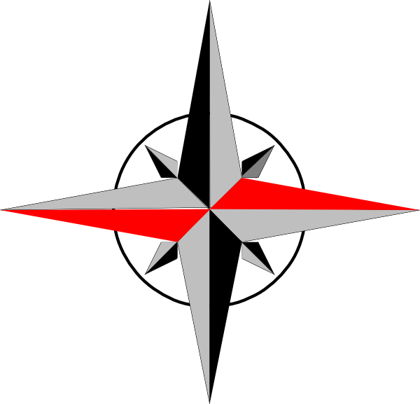 Compass Clipart West Compass - North South East West Symbols (600x577), Png Download