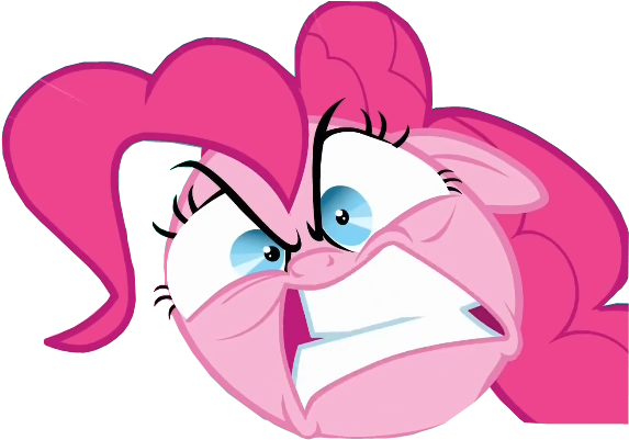 C'mon - Mlp Pinkie Pie Angry (595x424), Png Download