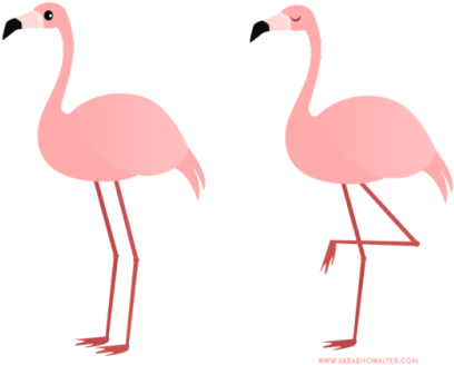 Sara Draws Daily Royalty Free Library - Clipart Flamingo (500x375), Png Download