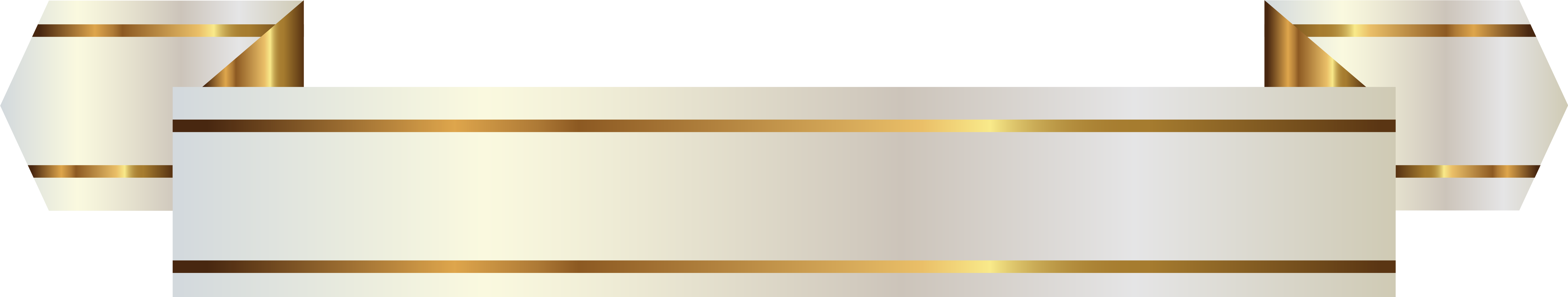 Rose Gold Banner Png - Transparent Ribbon Png Gold Banner (6082x1260), Png Download